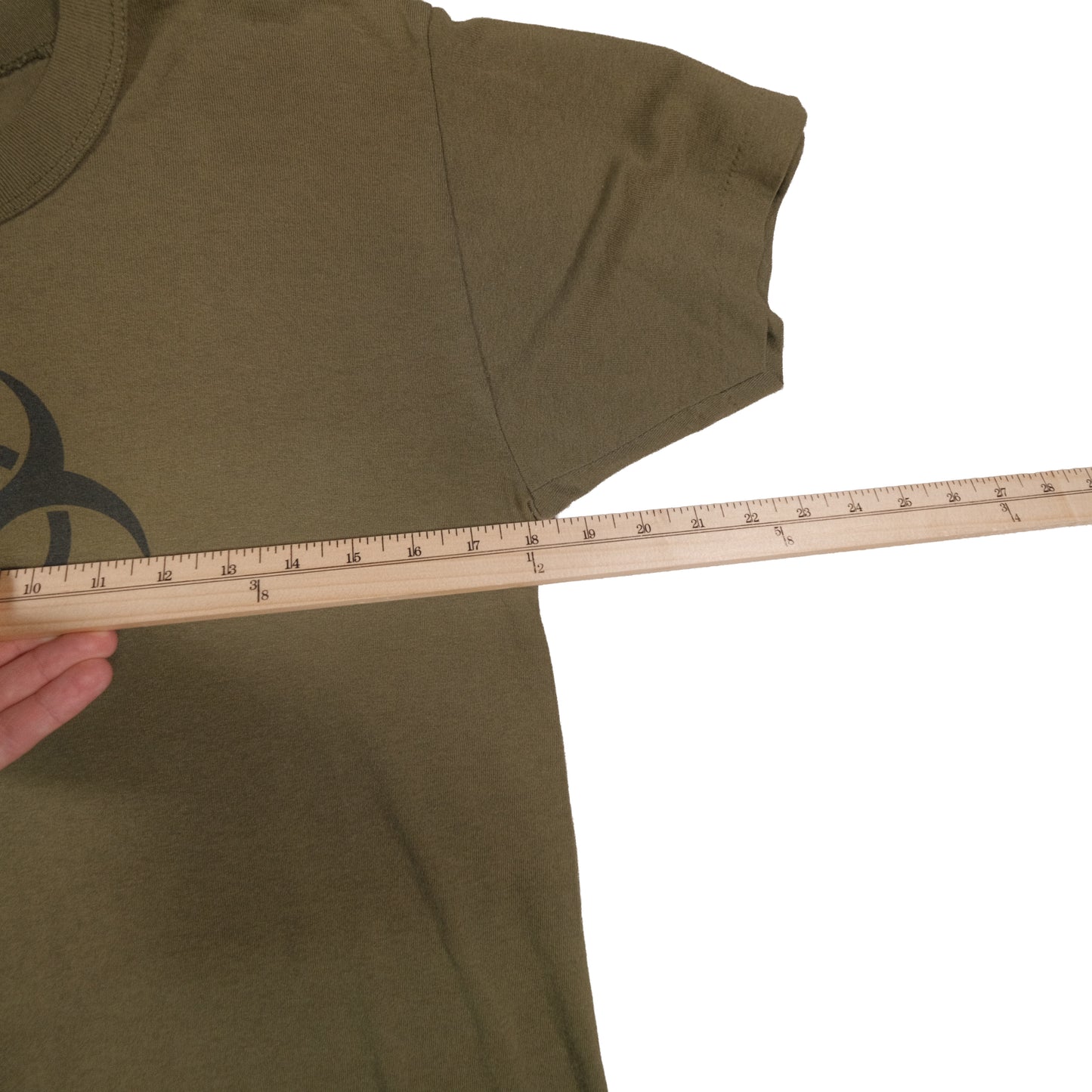 Vintage Rothco T-Shirt Adult Small Olive Green Biohazard Single Stitch