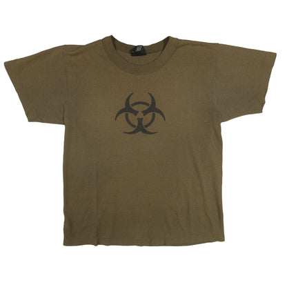 Vintage Rothco T-Shirt Adult Small Olive Green Biohazard Single Stitch