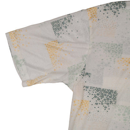 Vintage 70’s Puritan Polo Shirt Men’s Large Poly Knit Floral Pattern Retro Summer