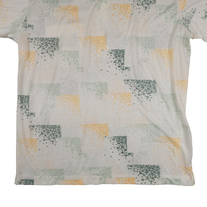 Vintage 70’s Puritan Polo Shirt Men’s Large Poly Knit Floral Pattern Retro Summer