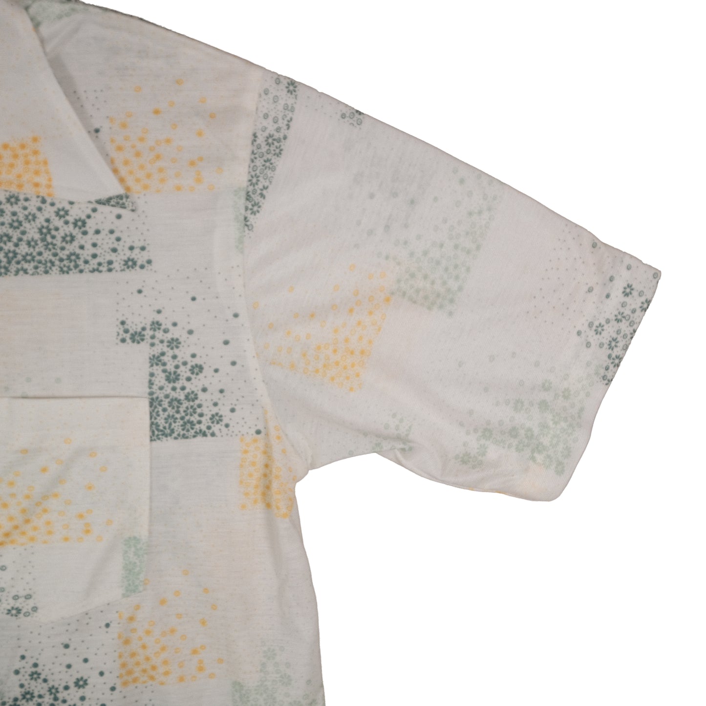 Vintage 70’s Puritan Polo Shirt Men’s Large Poly Knit Floral Pattern Retro Summer