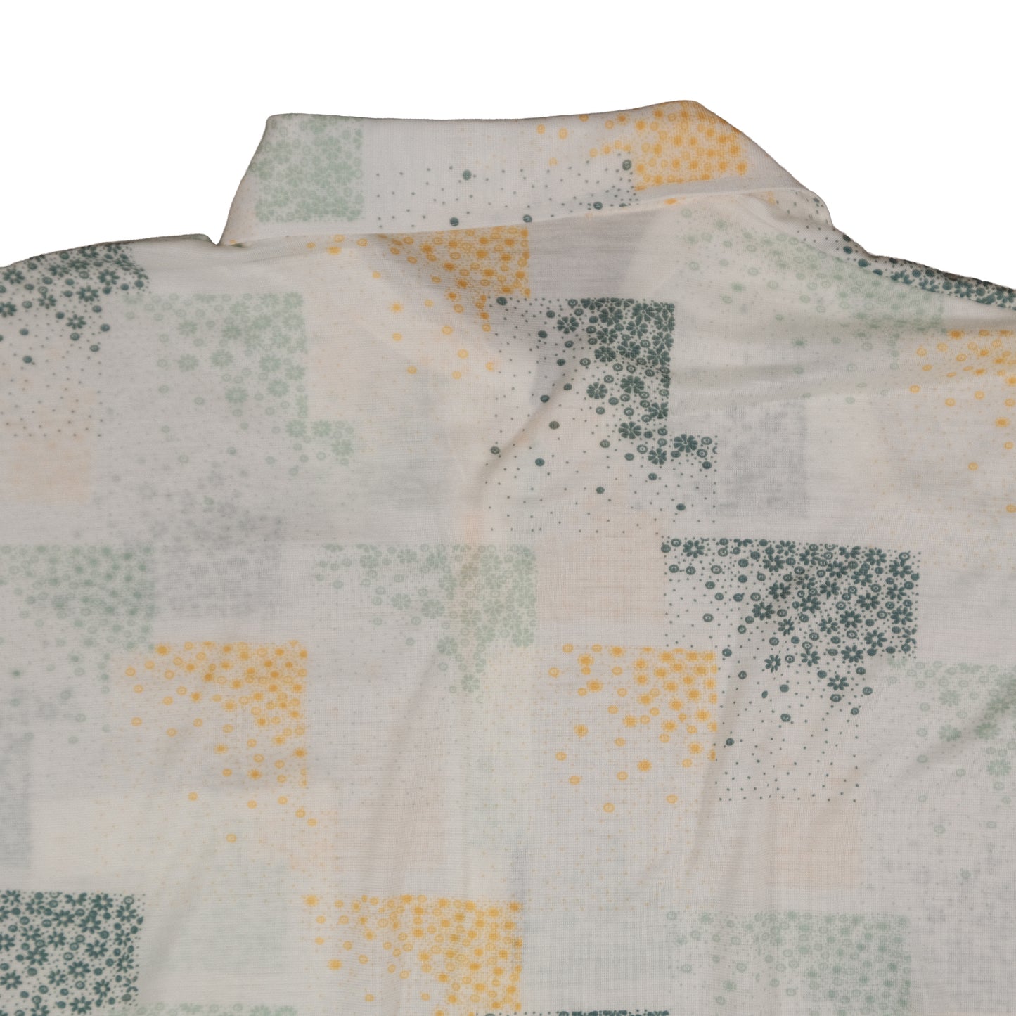 Vintage 70’s Puritan Polo Shirt Men’s Large Poly Knit Floral Pattern Retro Summer