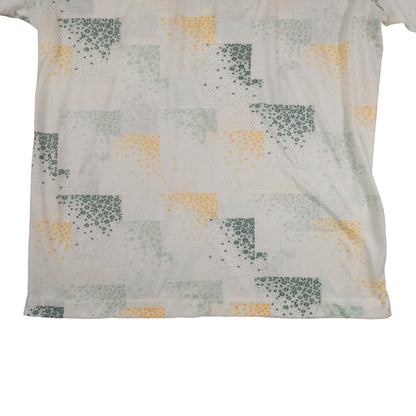 Vintage 70’s Puritan Polo Shirt Men’s Large Poly Knit Floral Pattern Retro Summer