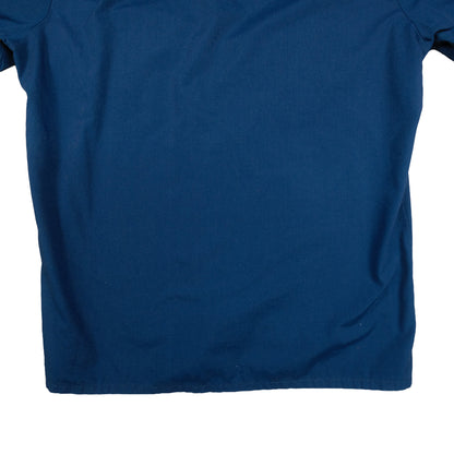 Vintage 70’s JC Penney Towncraft SS Button Up Men’s Large Blue Contrast Stitch Dagger Collar Retro