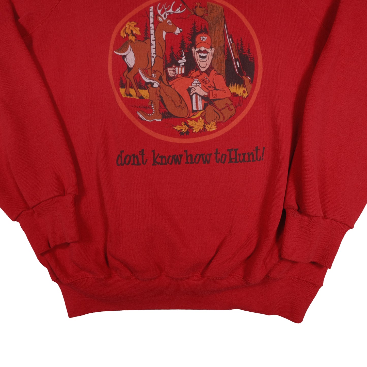 Vintage 80’s Lee Raglan Crewneck Sweatshirt Men’s XLT Deer Hunting Joke