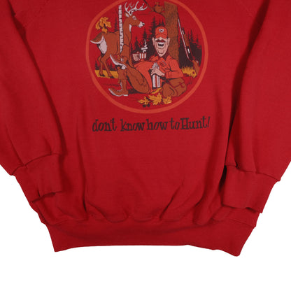 Vintage 80’s Lee Raglan Crewneck Sweatshirt Men’s XLT Deer Hunting Joke