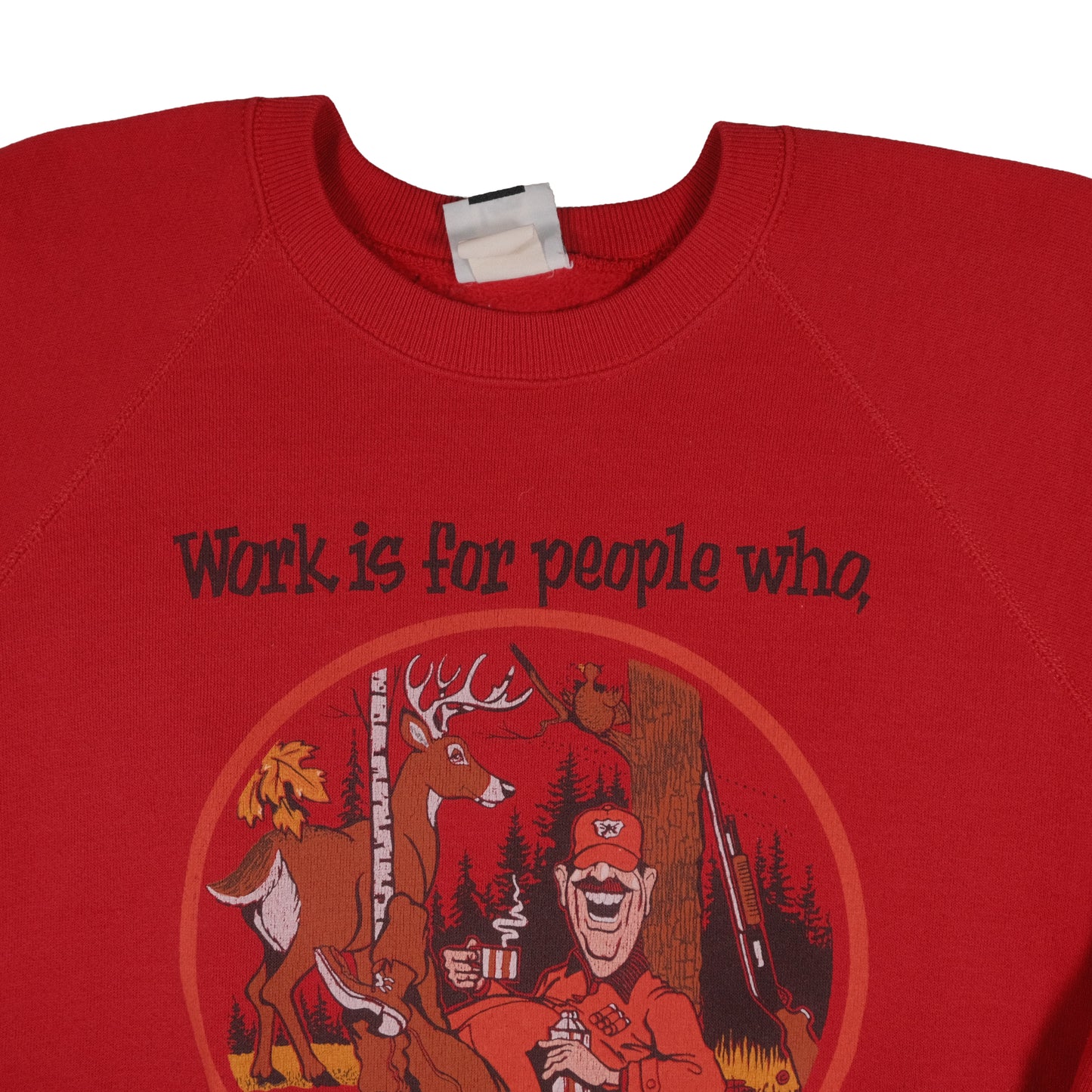 Vintage 80’s Lee Raglan Crewneck Sweatshirt Men’s XLT Deer Hunting Joke