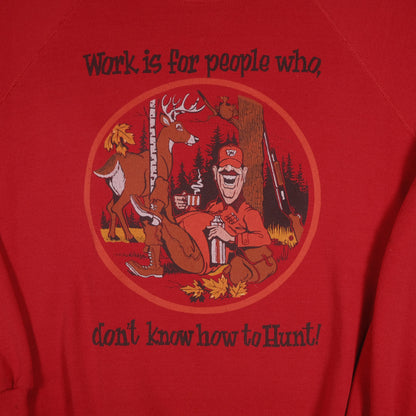 Vintage 80’s Lee Raglan Crewneck Sweatshirt Men’s XLT Deer Hunting Joke