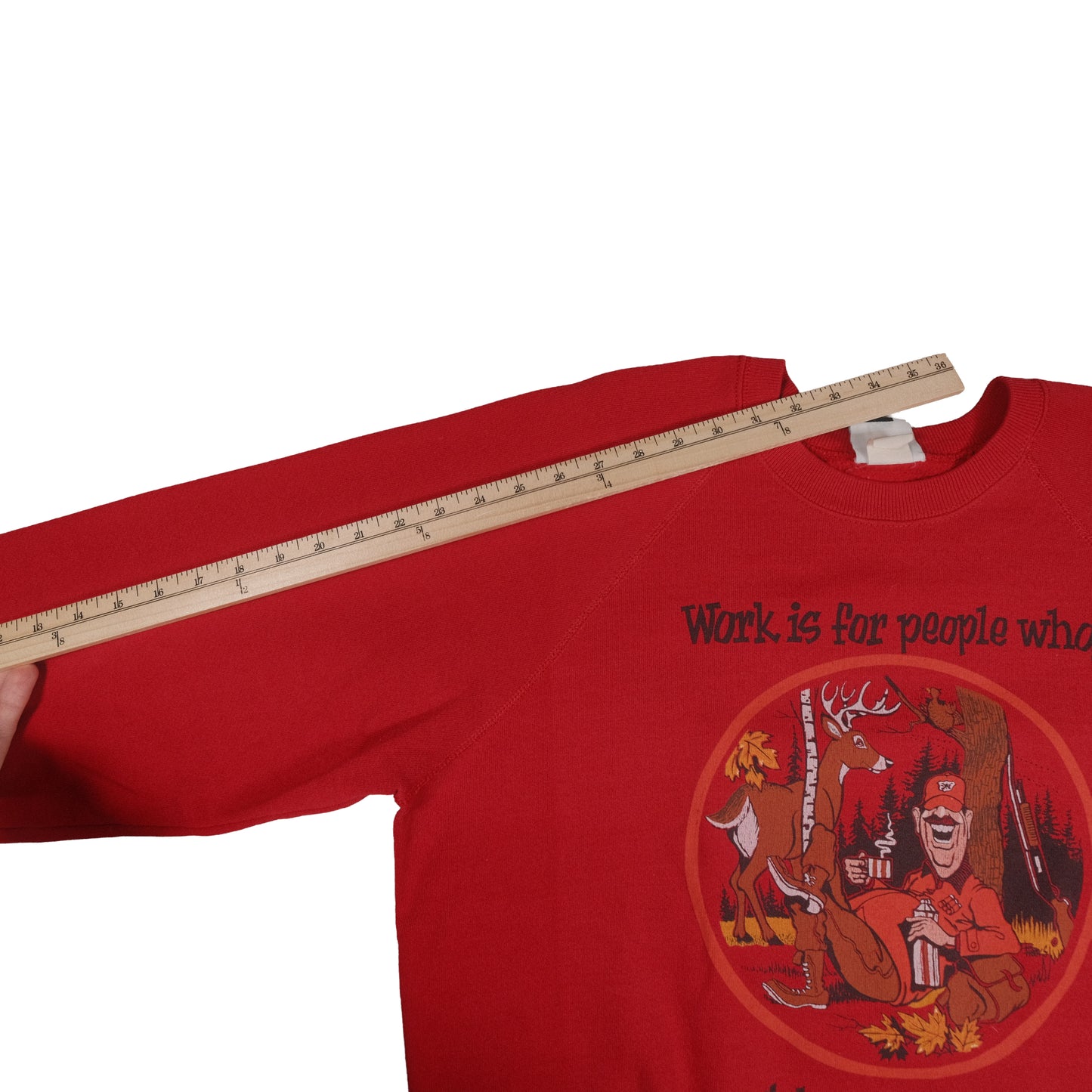 Vintage 80’s Lee Raglan Crewneck Sweatshirt Men’s XLT Deer Hunting Joke