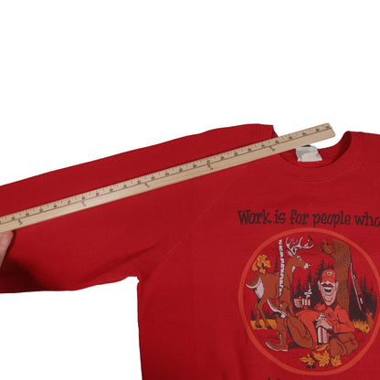 Vintage 80’s Lee Raglan Crewneck Sweatshirt Men’s XLT Deer Hunting Joke