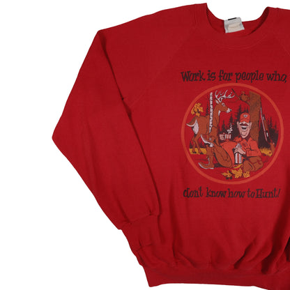 Vintage 80’s Lee Raglan Crewneck Sweatshirt Men’s XLT Deer Hunting Joke