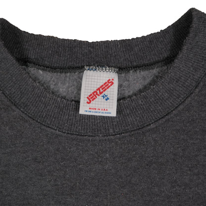 Vintage 80’s Jerzees Roughin’ It Camping Joke Raglan Sweatshirt Adult L USA Made Gray