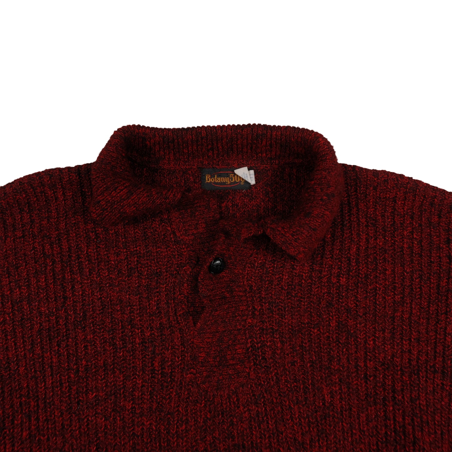 Vintage Botany 500 Acrylic Sweater Cowl Neck Men’s Small USA Made Fisherman Red