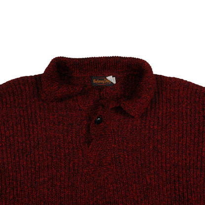 Vintage Botany 500 Acrylic Sweater Cowl Neck Men’s Small USA Made Fisherman Red