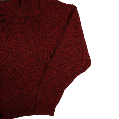 Vintage Botany 500 Acrylic Sweater Cowl Neck Men’s Small USA Made Fisherman Red