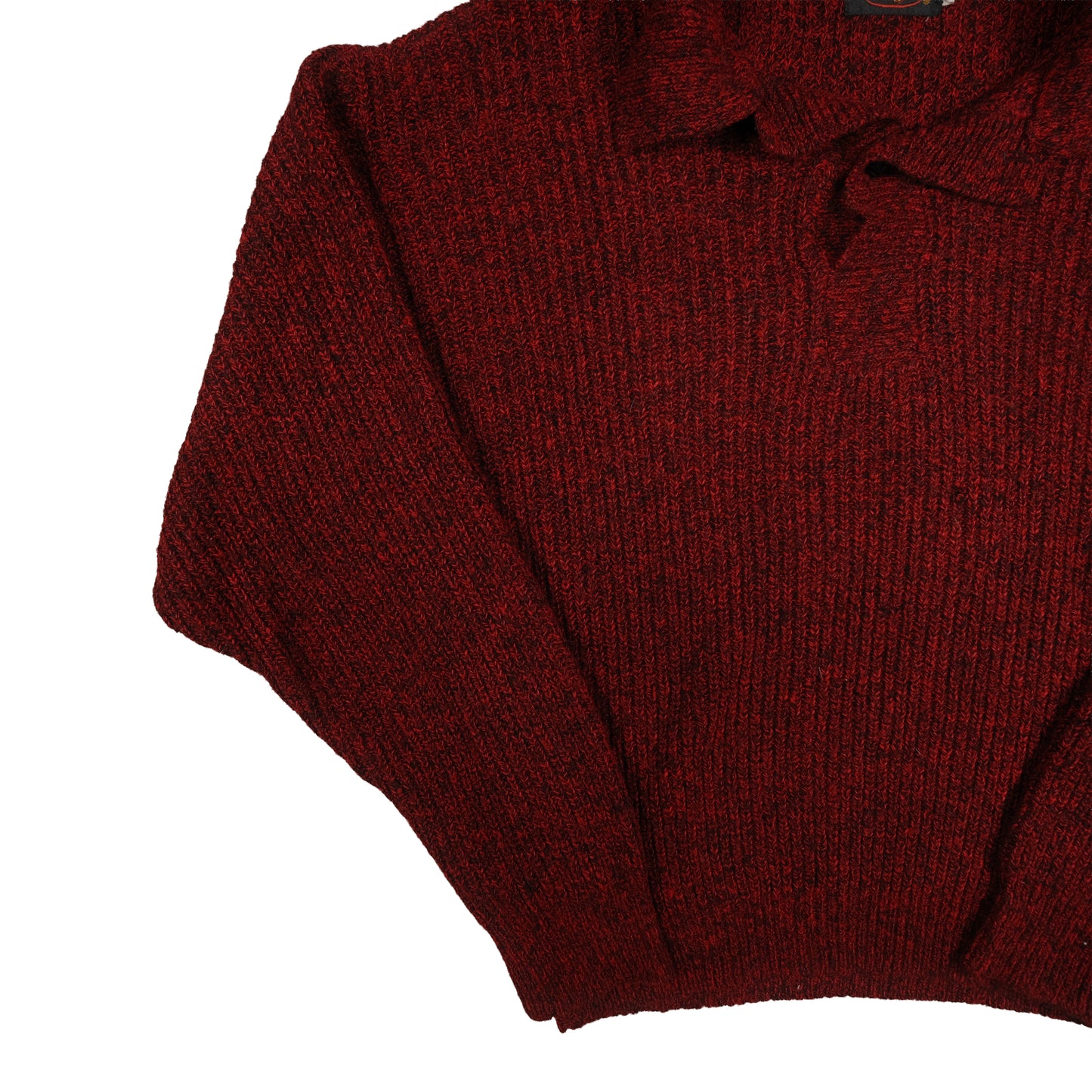 Vintage Botany 500 Acrylic Sweater Cowl Neck Men’s Small USA Made Fisherman Red