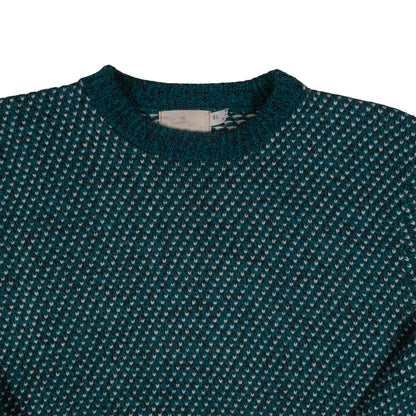 Vintage Wool Blend Men’s L Sweater Teal Birdseye Traverse City, MI