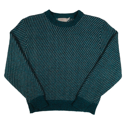 Vintage Wool Blend Men’s L Sweater Teal Birdseye Traverse City, MI