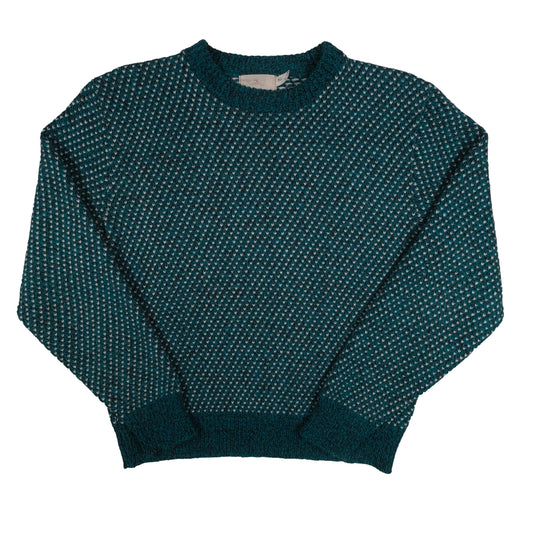 Vintage Wool Blend Men’s L Sweater Teal Birdseye Traverse City, MI