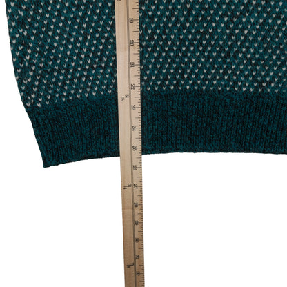 Vintage Wool Blend Men’s L Sweater Teal Birdseye Traverse City, MI