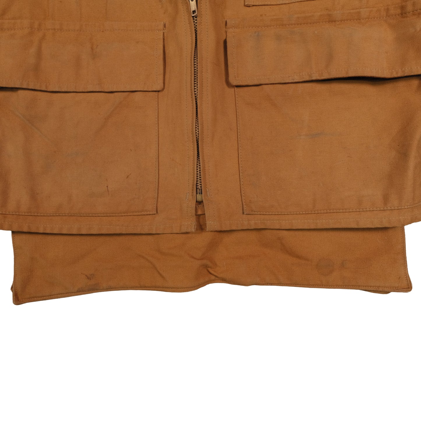 Vintage Ideal Brown Hunting Vest Men’s L Flap Pocket Game Pouch Bird Outdoor Canvas