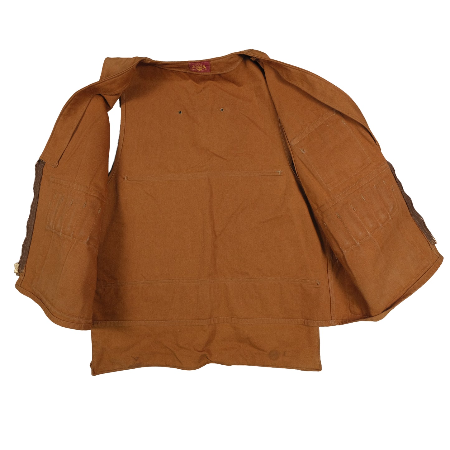 Vintage Ideal Brown Hunting Vest Men’s L Flap Pocket Game Pouch Bird Outdoor Canvas