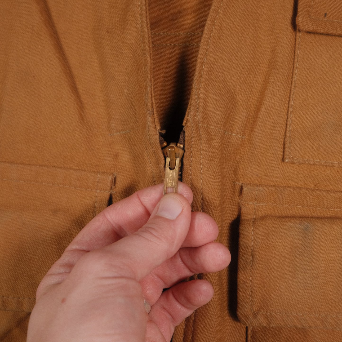 Vintage Ideal Brown Hunting Vest Men’s L Flap Pocket Game Pouch Bird Outdoor Canvas