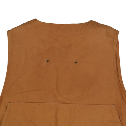 Vintage Ideal Brown Hunting Vest Men’s L Flap Pocket Game Pouch Bird Outdoor Canvas
