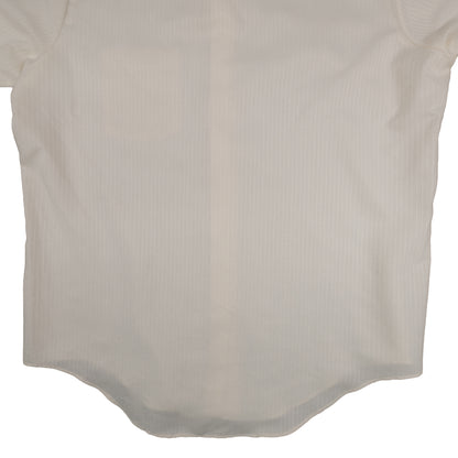 Vintage Arrow Kent Men’s XL 16.5 Short Sleeve Press Shirt Summer Off White Stripe 80’s
