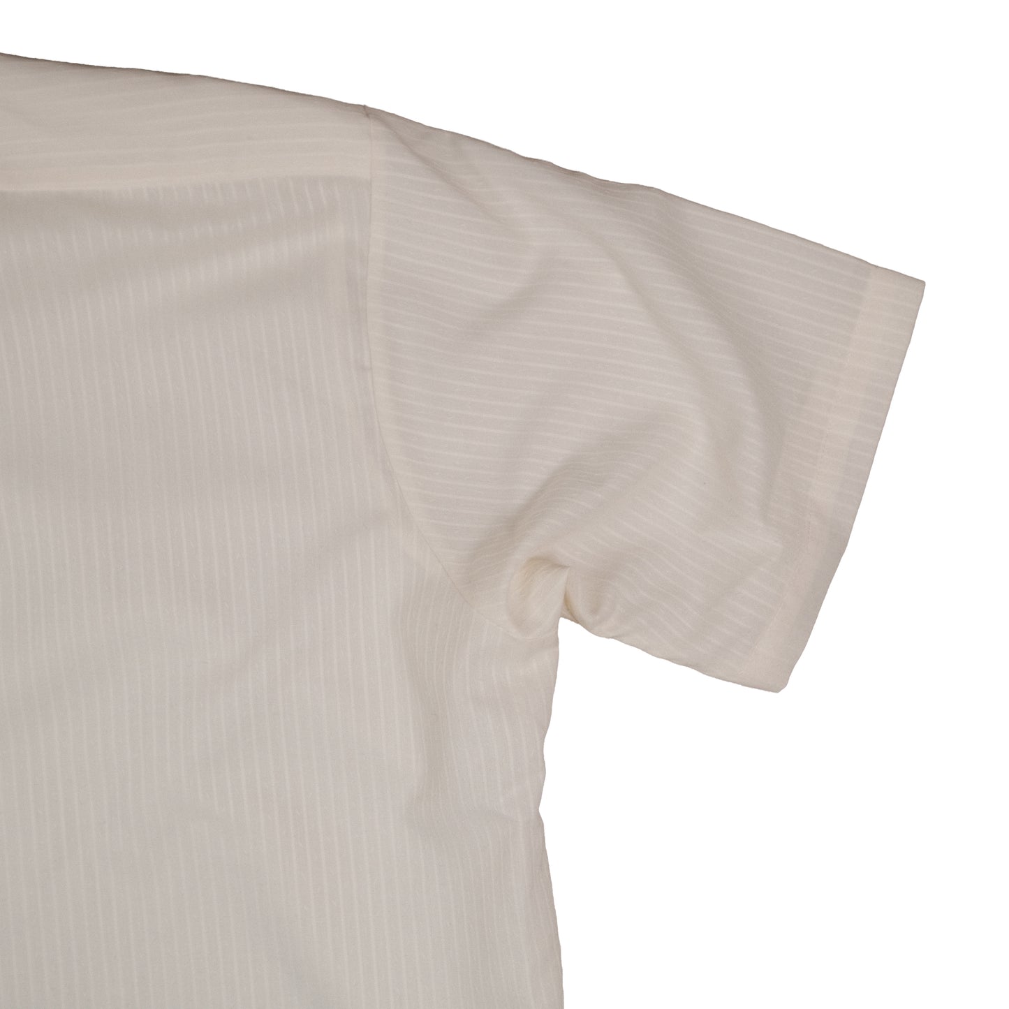 Vintage Arrow Kent Men’s XL 16.5 Short Sleeve Press Shirt Summer Off White Stripe 80’s