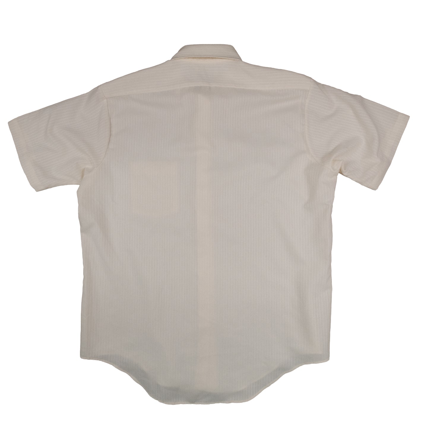 Vintage Arrow Kent Men’s XL 16.5 Short Sleeve Press Shirt Summer Off White Stripe 80’s