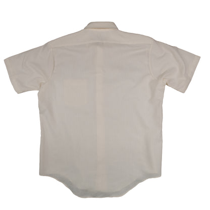 Vintage Arrow Kent Men’s XL 16.5 Short Sleeve Press Shirt Summer Off White Stripe 80’s