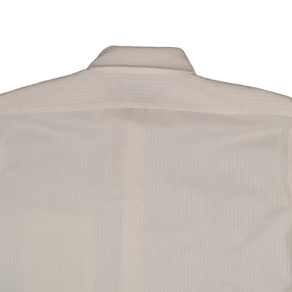 Vintage Arrow Kent Men’s XL 16.5 Short Sleeve Press Shirt Summer Off White Stripe 80’s