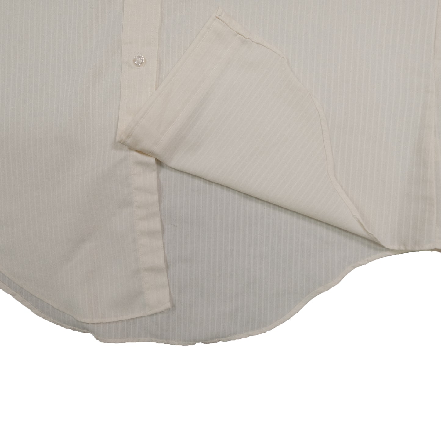 Vintage Arrow Kent Men’s XL 16.5 Short Sleeve Press Shirt Summer Off White Stripe 80’s