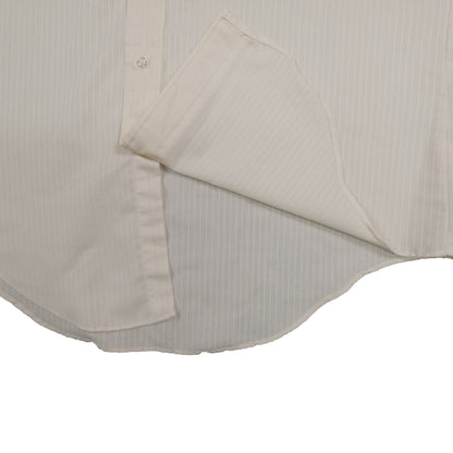 Vintage Arrow Kent Men’s XL 16.5 Short Sleeve Press Shirt Summer Off White Stripe 80’s