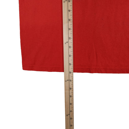 Vintage Russell Athletic Red Plaza T-Shirt Adult Small Graphic Tee Made in USA