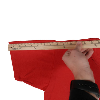 Vintage Russell Athletic Red Plaza T-Shirt Adult Small Graphic Tee Made in USA