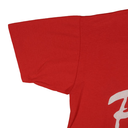 Vintage Russell Athletic Red Plaza T-Shirt Adult Small Graphic Tee Made in USA