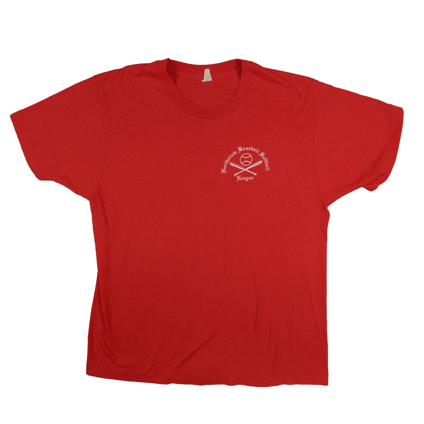 Vintage Screen Stars Adult Medium Northview, MI Baseball League Red T-Shirt Single Stitch