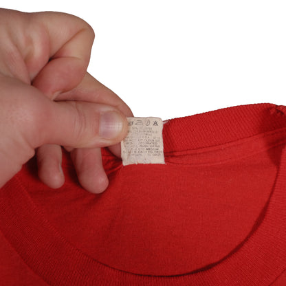 Vintage Screen Stars Adult Medium Northview, MI Baseball League Red T-Shirt Single Stitch