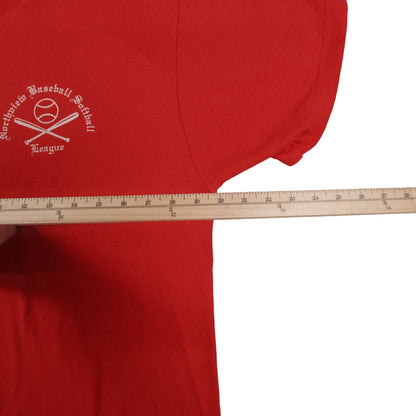 Vintage Screen Stars Adult Medium Northview, MI Baseball League Red T-Shirt Single Stitch