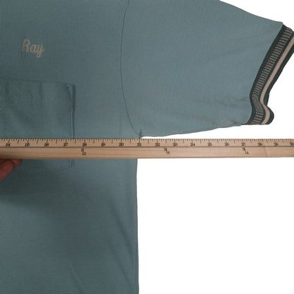 Vintage Wear Guard Waffle Polo Men’s Large Ray Embroidered Blue Excavating Logo