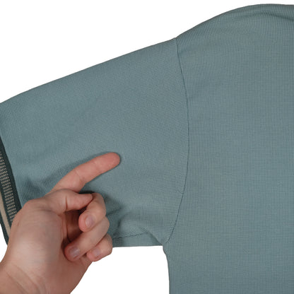 Vintage Wear Guard Waffle Polo Men’s Large Ray Embroidered Blue Excavating Logo