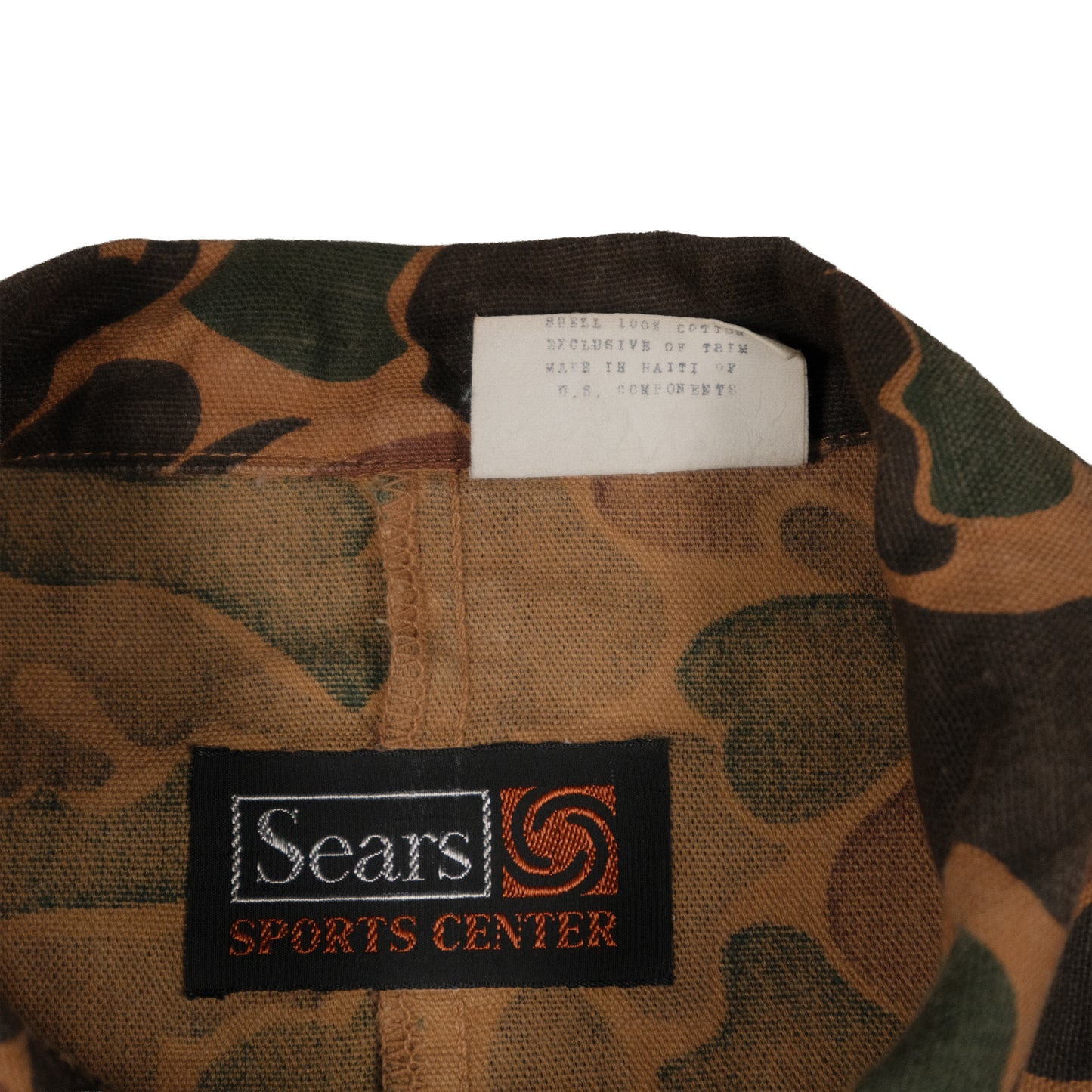 Vintage Sears Sports Center Duck Camo 2-Piece Set Medium 32x30 Frog Skin