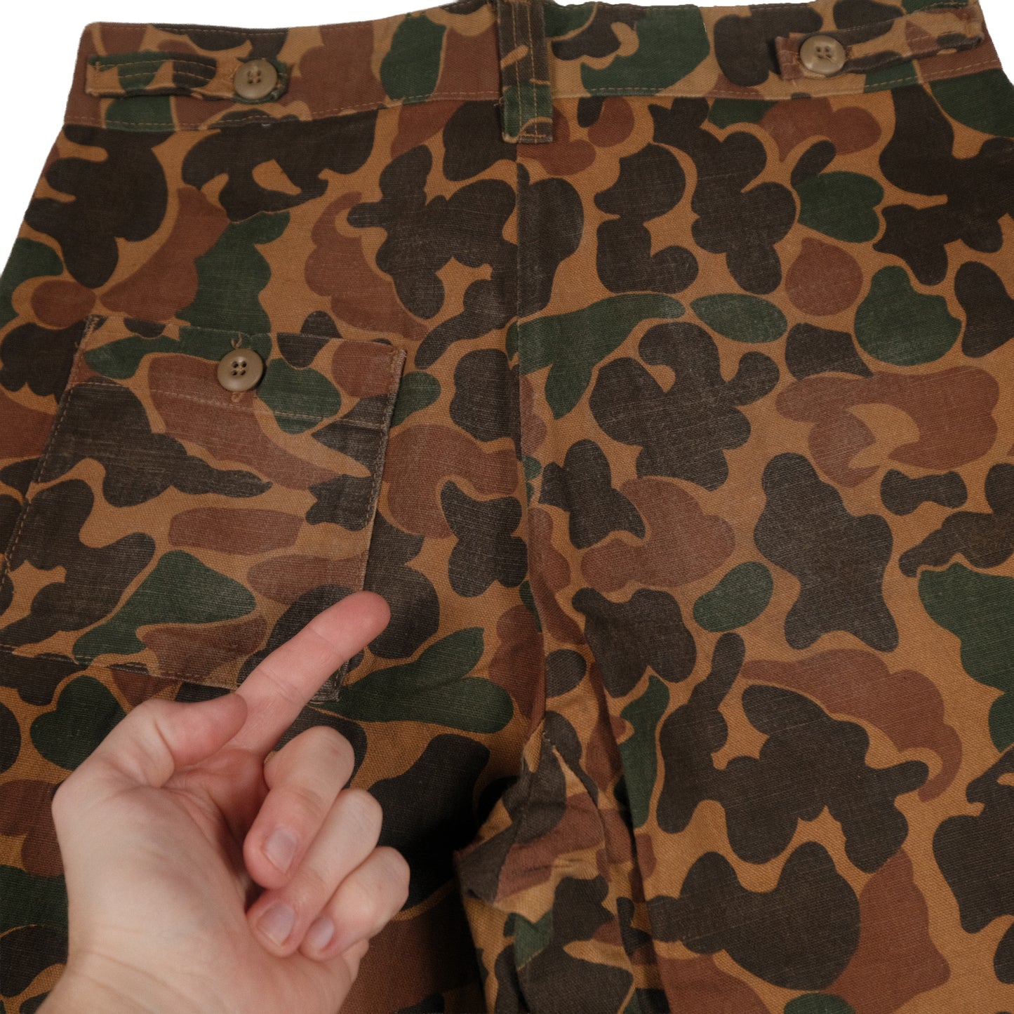 Vintage Sears Sports Center Duck Camo 2-Piece Set Medium 32x30 Frog Skin