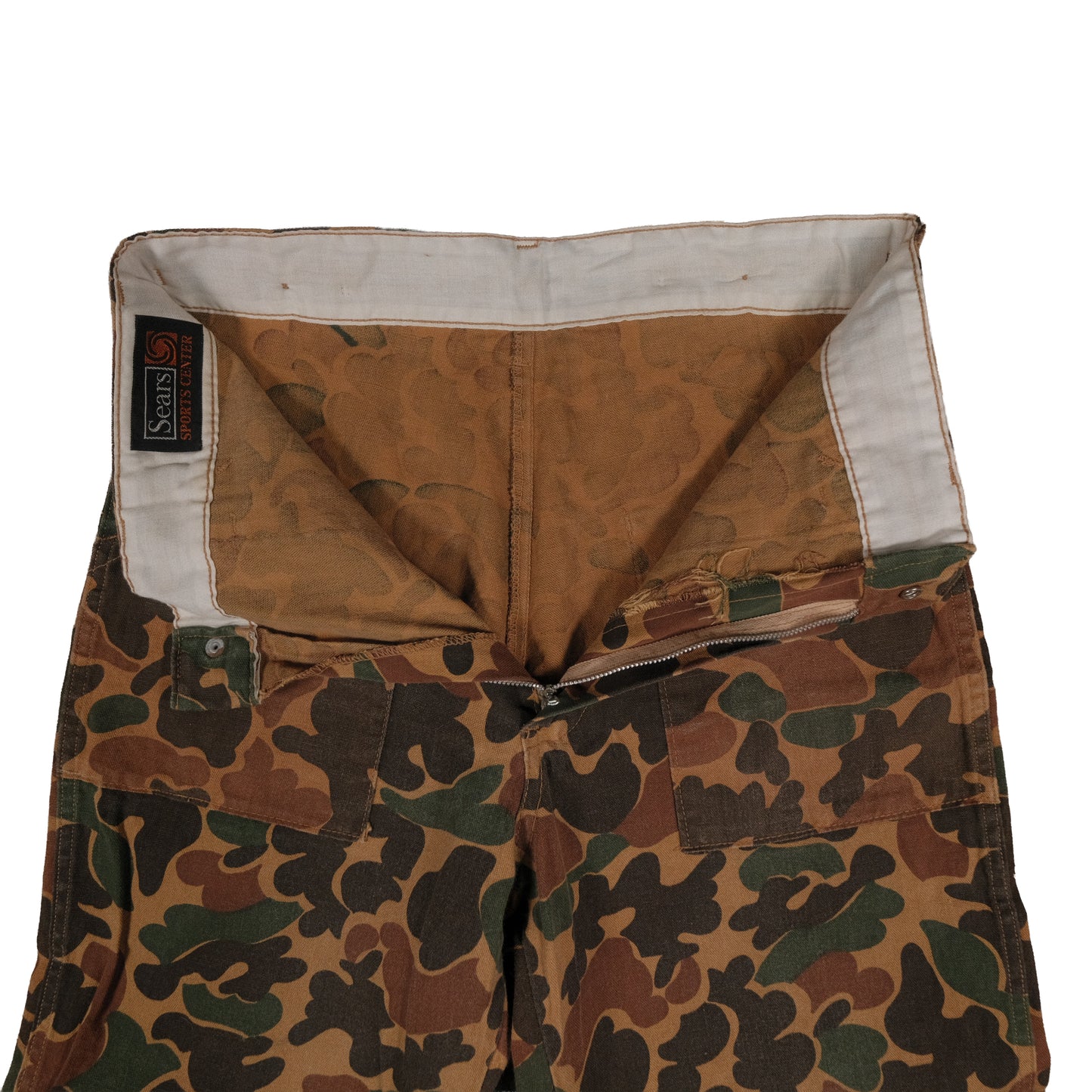 Vintage Sears Sports Center Duck Camo 2-Piece Set Medium 32x30 Frog Skin