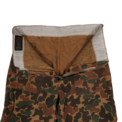 Vintage Sears Sports Center Duck Camo 2-Piece Set Medium 32x30 Frog Skin