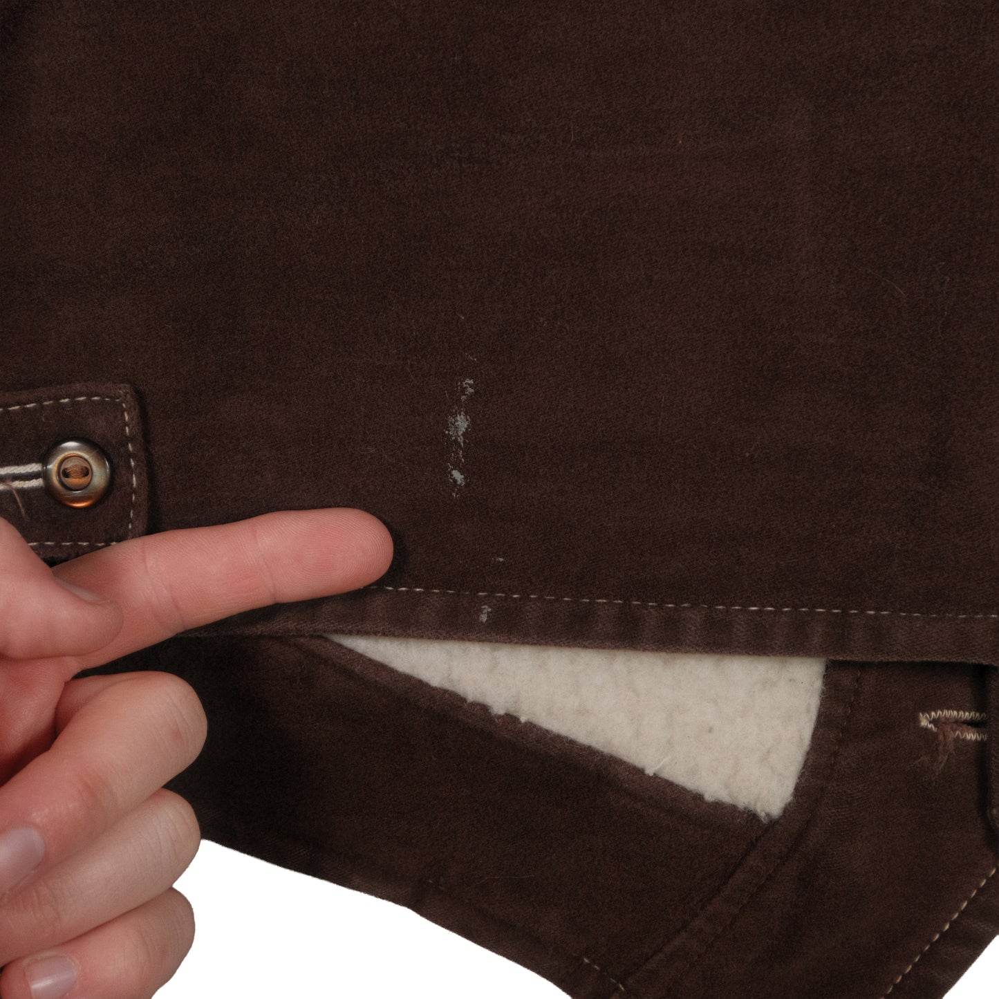 Vintage Lee Rider Sherpa Lined Vest Brown Men’s Large Suede Western Cowboy