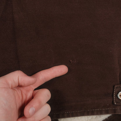 Vintage Lee Rider Sherpa Lined Vest Brown Men’s Large Suede Western Cowboy