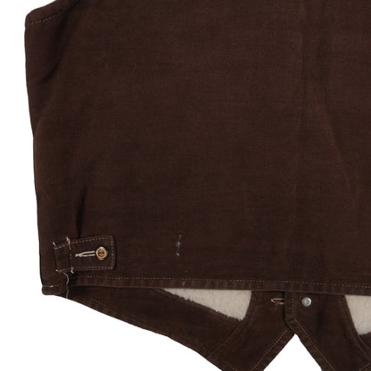 Vintage Lee Rider Sherpa Lined Vest Brown Men’s Large Suede Western Cowboy